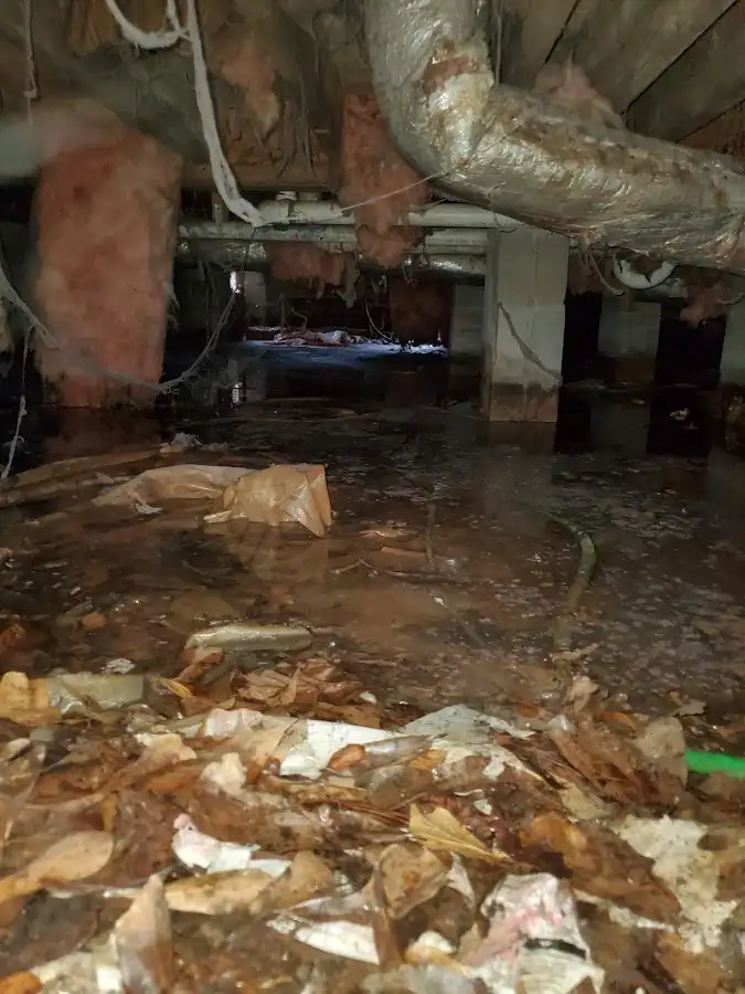 Crawl space flood assessment for Commercial Water Damage Restoration in Powell