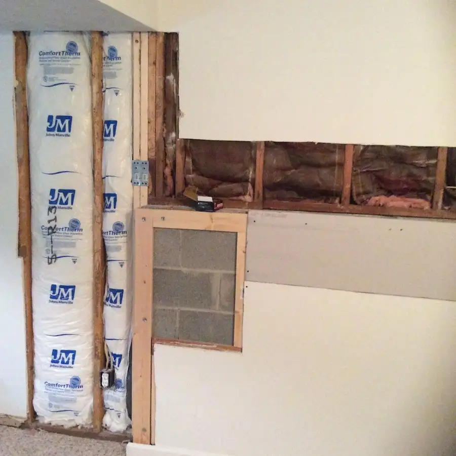 Wall insulation replacement during Contents Cleaning & Restoration in Powell
